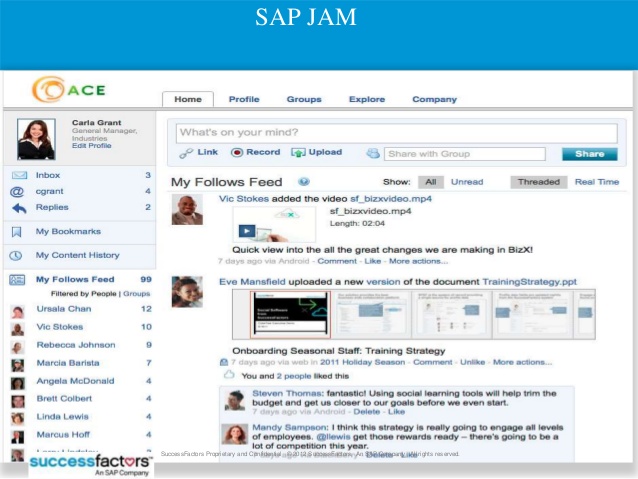 Sap Jam software risorse umane ebc consulting